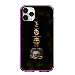 Чехол iPhone 11 Pro матовый Черепуньки, цвет: 3D-фиолетовый