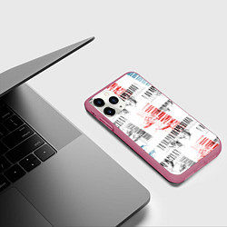 Чехол iPhone 11 Pro матовый Играем джаз, цвет: 3D-малиновый — фото 2