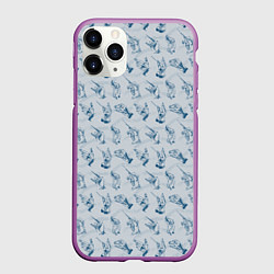 Чехол iPhone 11 Pro матовый Дирижер оркестра, цвет: 3D-фиолетовый