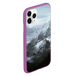 Чехол iPhone 11 Pro матовый Природа Скайрима, цвет: 3D-фиолетовый — фото 2