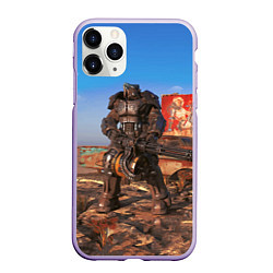 Чехол iPhone 11 Pro матовый Fallout 4 Power Armor x-01