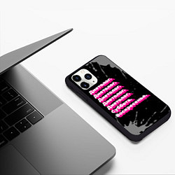 Чехол iPhone 11 Pro матовый Диетолог суббота воскресенье на темном фоне, цвет: 3D-черный — фото 2