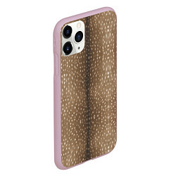 Чехол iPhone 11 Pro матовый Текстура шкуры пятнистого оленя, цвет: 3D-розовый — фото 2