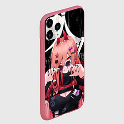 Чехол iPhone 11 Pro матовый Chainsaw Man - Power, цвет: 3D-малиновый — фото 2