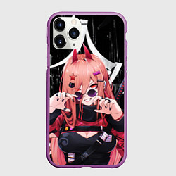Чехол iPhone 11 Pro матовый Chainsaw Man - Power, цвет: 3D-фиолетовый
