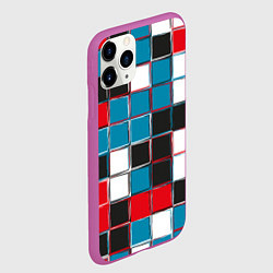 Чехол iPhone 11 Pro матовый Разнообразные стеклянные фигуры, цвет: 3D-фиолетовый — фото 2