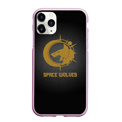 Чехол iPhone 11 Pro матовый Космические волки, цвет: 3D-розовый
