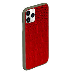 Чехол iPhone 11 Pro матовый Crocodile skin - texture - fashion, цвет: 3D-темно-зеленый — фото 2