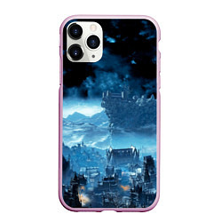 Чехол iPhone 11 Pro матовый Dark Souls III - Мир, цвет: 3D-розовый