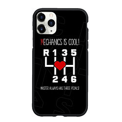 Чехол iPhone 11 Pro матовый Mechanics is COOL, цвет: 3D-черный