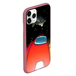 Чехол iPhone 11 Pro матовый Красный член экипажа, цвет: 3D-малиновый — фото 2