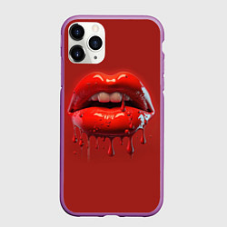 Чехол iPhone 11 Pro матовый Сочные губки