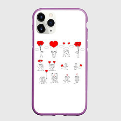 Чехол iPhone 11 Pro матовый Valentain Day