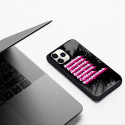 Чехол iPhone 11 Pro матовый Дизайнер суббота воскресенье на темном фоне, цвет: 3D-черный — фото 2