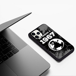 Чехол iPhone 11 Pro матовый На Земле с 1967: краска на темном, цвет: 3D-черный — фото 2