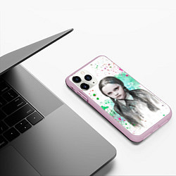 Чехол iPhone 11 Pro матовый Маленькая Уэнсдэй, цвет: 3D-розовый — фото 2