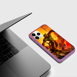 Чехол iPhone 11 Pro матовый Палач Рока, цвет: 3D-фиолетовый — фото 2
