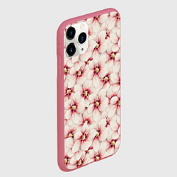 Чехол iPhone 11 Pro матовый Нежность цветов, цвет: 3D-малиновый — фото 2