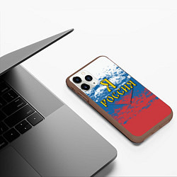 Чехол iPhone 11 Pro матовый Я Россия, цвет: 3D-коричневый — фото 2