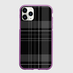 Чехол iPhone 11 Pro матовый Темная клетка