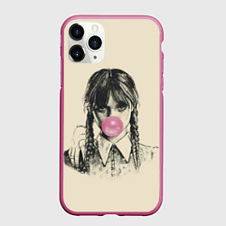 Чехол iPhone 11 Pro матовый Wednesday bubble gum