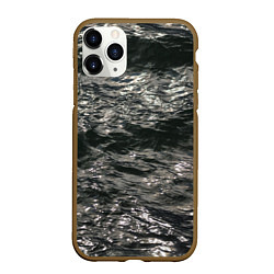 Чехол iPhone 11 Pro матовый Солнечный свет на текстуре воды, цвет: 3D-коричневый