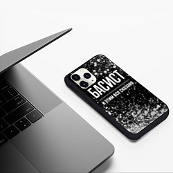 Чехол iPhone 11 Pro матовый Басист и этим все сказано: на темном, цвет: 3D-черный — фото 2