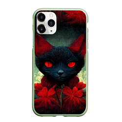 Чехол iPhone 11 Pro матовый Dark cat