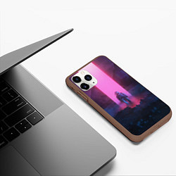 Чехол iPhone 11 Pro матовый Межпространственный путешественник, цвет: 3D-коричневый — фото 2