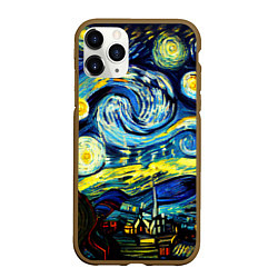 Чехол iPhone 11 Pro матовый Винсент ван Гог, звездная ночь