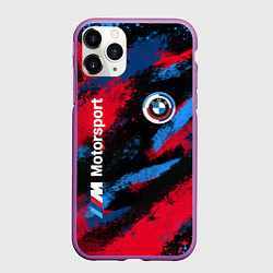 Чехол iPhone 11 Pro матовый BMW - буйство красок
