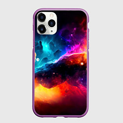 Чехол iPhone 11 Pro матовый Космос, созданный нейросетью