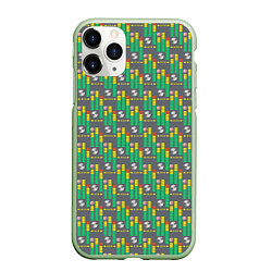 Чехол iPhone 11 Pro матовый Акустический паттерн, цвет: 3D-салатовый