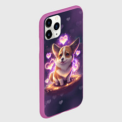 Чехол iPhone 11 Pro матовый Любимый корги, цвет: 3D-фиолетовый — фото 2