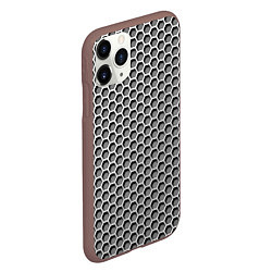 Чехол iPhone 11 Pro матовый Металлическая кольчуга, цвет: 3D-коричневый — фото 2
