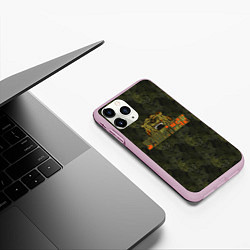 Чехол iPhone 11 Pro матовый Защитник камуфляж, цвет: 3D-розовый — фото 2