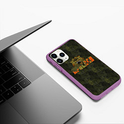 Чехол iPhone 11 Pro матовый Ярослав камуфляж, цвет: 3D-фиолетовый — фото 2