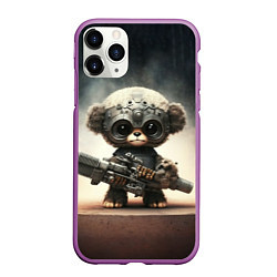 Чехол iPhone 11 Pro матовый Cute animal with a gun