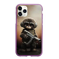Чехол iPhone 11 Pro матовый Зверь с оружием