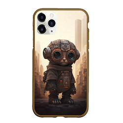 Чехол iPhone 11 Pro матовый Робот зверёк, цвет: 3D-коричневый