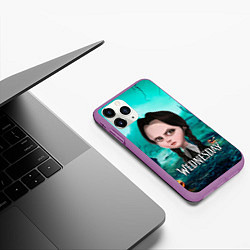 Чехол iPhone 11 Pro матовый Семейка Аддамс фан-арт, цвет: 3D-фиолетовый — фото 2