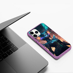 Чехол iPhone 11 Pro матовый Волшебная девушка, цвет: 3D-фиолетовый — фото 2