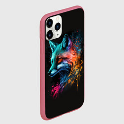 Чехол iPhone 11 Pro матовый Неоновая лисичка, цвет: 3D-малиновый — фото 2