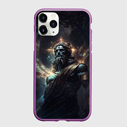 Чехол iPhone 11 Pro матовый Cosmic Deity, цвет: 3D-фиолетовый