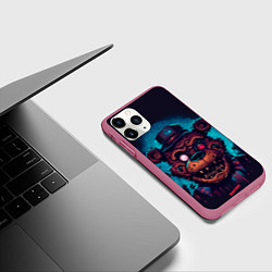 Чехол iPhone 11 Pro матовый Фредди уничтожен, цвет: 3D-малиновый — фото 2