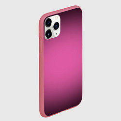 Чехол iPhone 11 Pro матовый Розовый фон с черной виньеткой, цвет: 3D-малиновый — фото 2