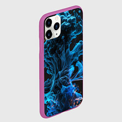 Чехол iPhone 11 Pro матовый Клубы голубого дыма, цвет: 3D-фиолетовый — фото 2