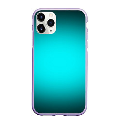 Чехол iPhone 11 Pro матовый Неоновый синий градиент, цвет: 3D-светло-сиреневый