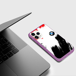 Чехол iPhone 11 Pro матовый BMW art, цвет: 3D-фиолетовый — фото 2