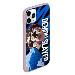 Чехол iPhone 11 Pro матовый Demon slayer - Танджиров с повязкой, цвет: 3D-розовый — фото 2